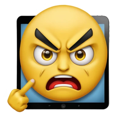 emoji drawing on tablet angry sticker