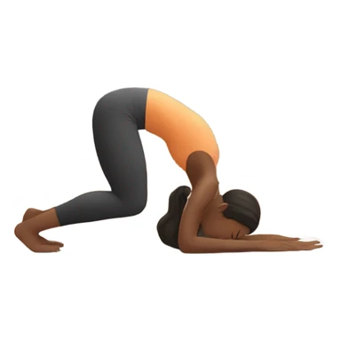 Yoga pose bend back sticker