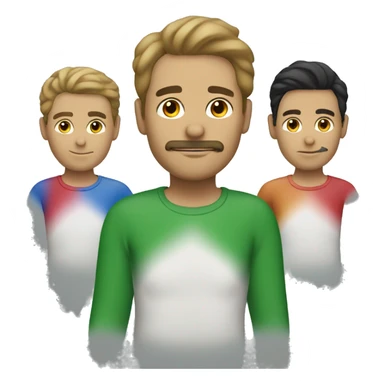 Gay male Italian/swedish/puerto rican throuple sticker