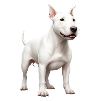 White bull terrier dog￼￼ sticker