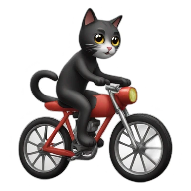 Cat riding a tt bike sticker