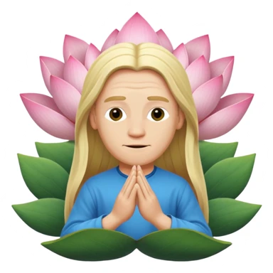 Erling Haaland long hair doing the lotus sticker