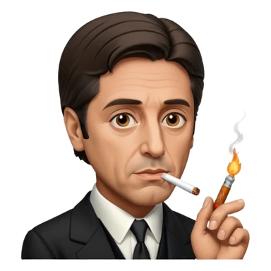 draw me brutal al pacino from godfather, who will smoke ciggarete sticker