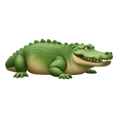 Fat crocodile waiting for the bus sticker