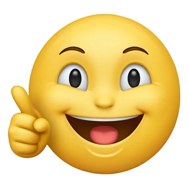 a laughing emoji pointing at you sticker