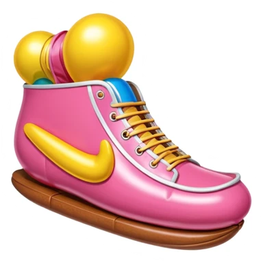 Jeff Koons style spam meat shoe balloon sculpture  sticker