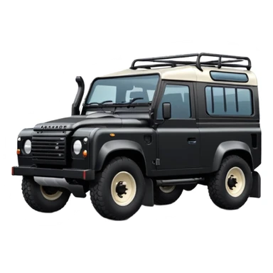 land rover defender black sticker