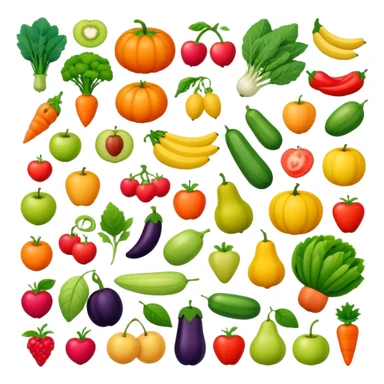 fresh organic fruits and vegetables sticker