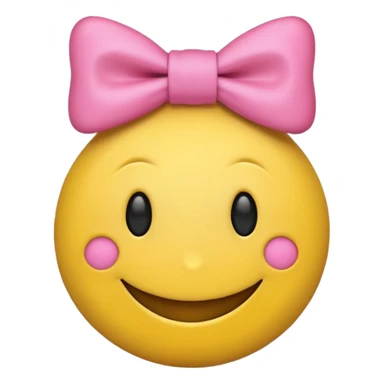 Aesthetic smiley ￼ face ￼ wearing a bow ￼ sticker