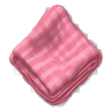 pink plaid blanket folded  sticker