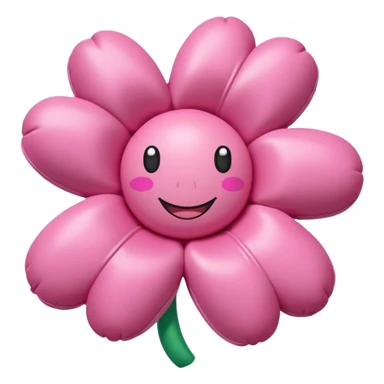   Murakami style inflatable SPAM meat pink flower art sticker