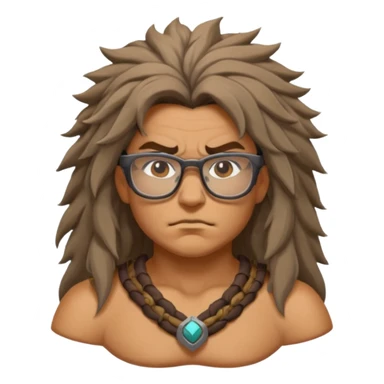 Glasses-Wearing wild Warrior bust sticker
