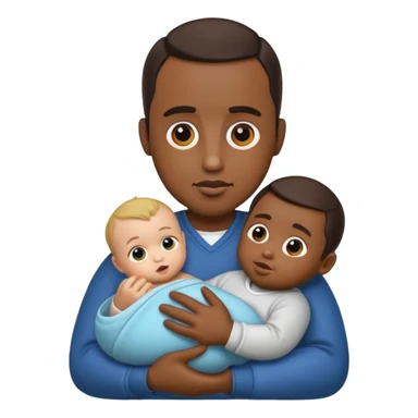 Diddy holding baby oi sticker