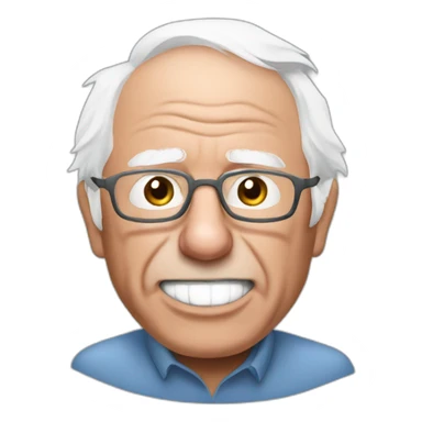 bernie sanders with mouth mask sticker