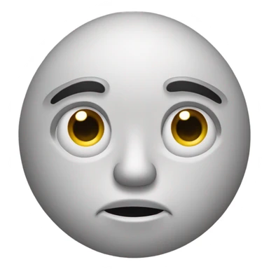 Side-eye emoji face sticker