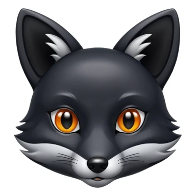 black fox black eyes sticker
