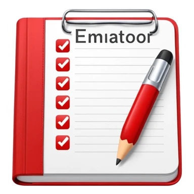 HAZ UN planificador de lista de objetivos en color vinotinto/rojo carmesí brillante, con hojas de cuaderno blancas (no agregues frutas ni nada de eso) https://imgproxy.attic.sh/insecure/f:png/plain/https://attic.sh/z0hvfdddapmiax935oa389bq0wzk sticker