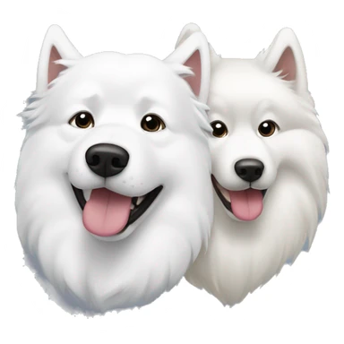 white samoyed and alaskan malamute sticker