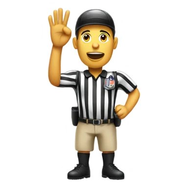 A football referee signaling safety  sticker