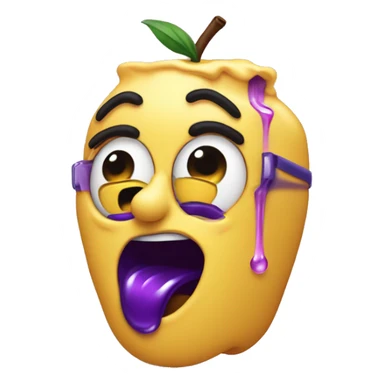 purple drank heart eyed emoji sticker