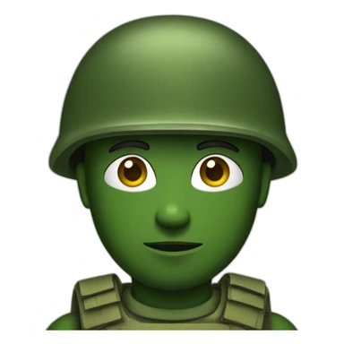 green soldier sticker
