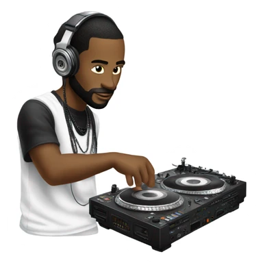 A white DJ playing music with Technics MK II 1200 sticker