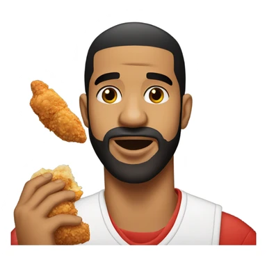 Drake eating fried chicken sticker