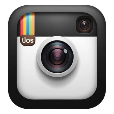 Instagram white and black sticker