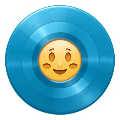 Light blue vinyl record sticker