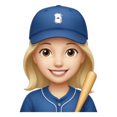 baseball hat girl sticker