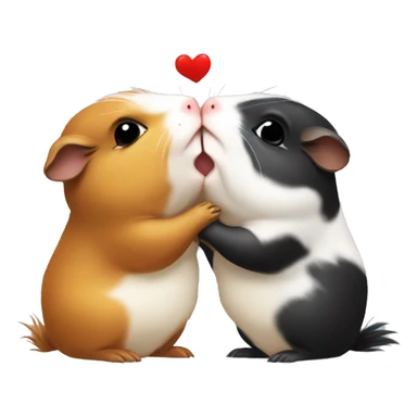 Guinea pig giving kisses sticker