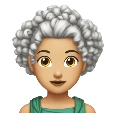 DBZ curly hair bun morrocan ai designer girl sticker