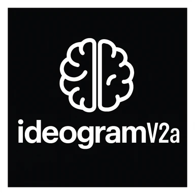 recreate this logo with text of "ideogram V2a", MAKE IT FIT IN SQAURE  sticker