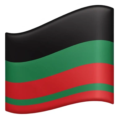 Pan African-African American Flag (Red-Black and Green horizontal stripes) - no stars or other symbols sticker
