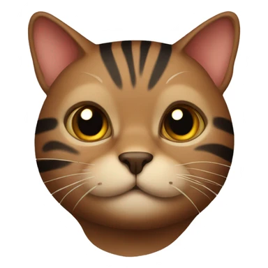 Fat brown stripped cat sticker