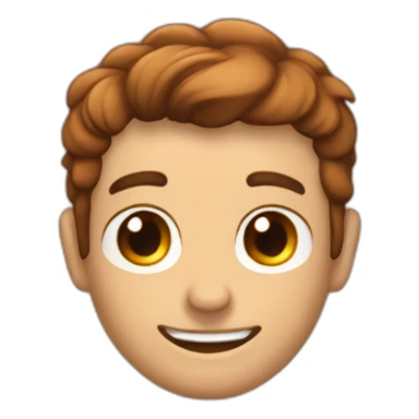 Homme ride chauve avec yeux marrons sticker