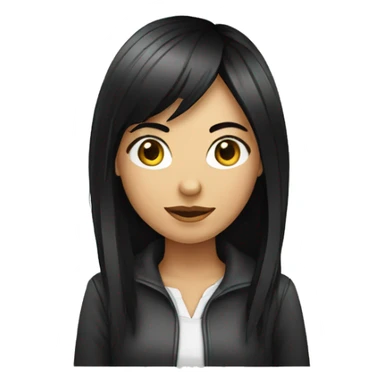 web designer girl with black hair  sticker