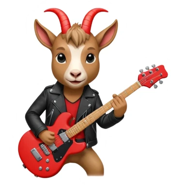 Goat rockstar potrait  sticker