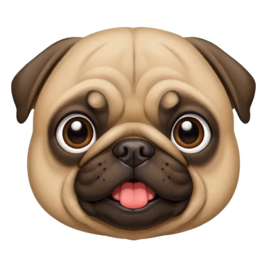 Pug com várias expressões sticker