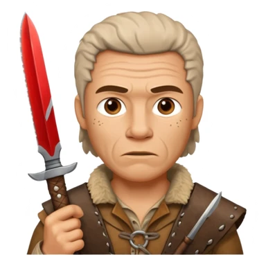 Stone age man  with Hunting Knife sticker