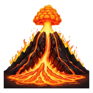 volcano big lava eruption  sticker