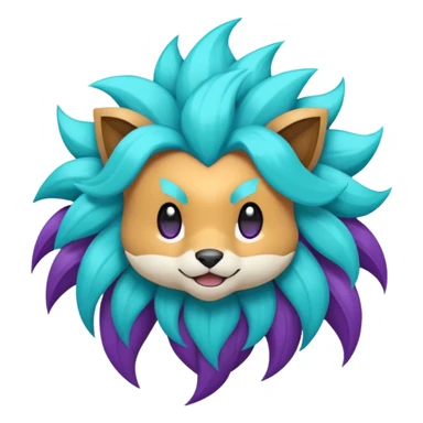 Rappidash pokemon white teal purple sticker