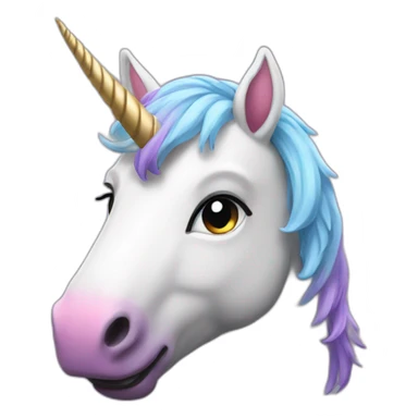 bearded unicorn sticker