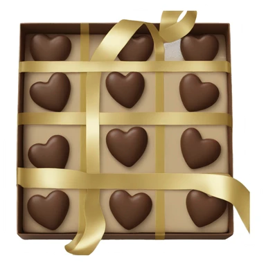 heart chocolate box with ribbon sticker