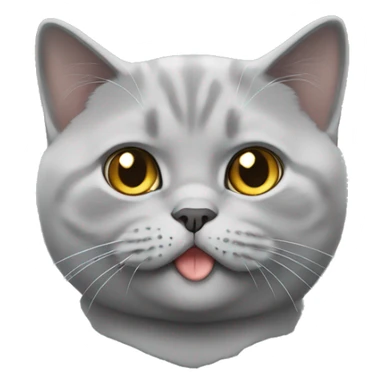 Light gray british shorthair cat sticker