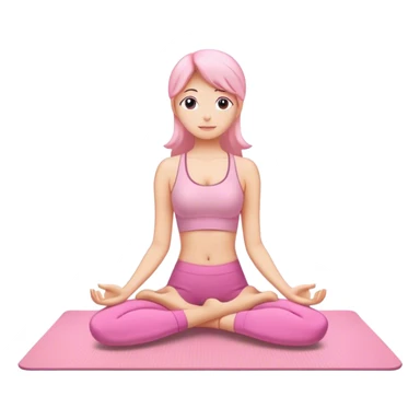Light pink yoga mat sticker