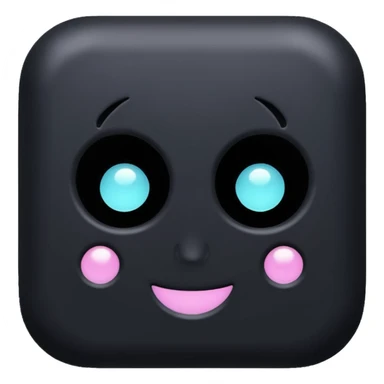 pastel goth black object sticker