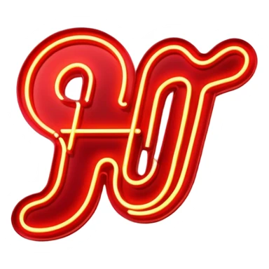  neon sign with the word hot sticker