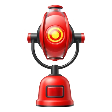 red police siren light, spinning effect, no text sticker