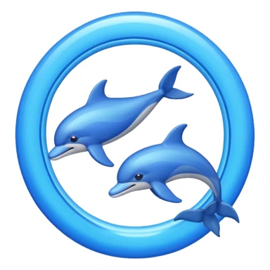 emoji style frame with blue dolphins sticker